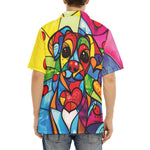 Hawaiian Shirt Colorful Dog Abstract Shapes