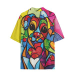Hawaiian Shirt Colorful Dog Abstract Shapes