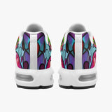 Air Cushion Sneakers Vibrant Colorful Painting of Hearts