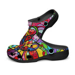 Classic Clogs Vibrant Colorful Painting of Hearts