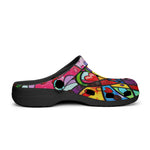 Classic Clogs Vibrant Colorful Painting of Hearts