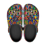 Classic Clogs Vibrant Colorful Painting of Hearts