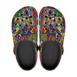 Classic Clogs Vibrant Colorful Painting of Hearts