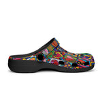 Classic Clogs Vibrant Colorful Painting of Hearts