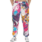 Men's Sweatpants Colorful Paint Splashes