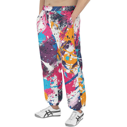 Men's Sweatpants Colorful Paint Splashes