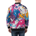 Bomber Jacket Colorful Paint Splashes