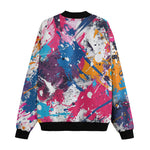 Bomber Jacket Colorful Paint Splashes
