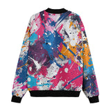 Bomber Jacket Colorful Paint Splashes