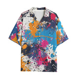 Hawaiian Shirt Colorful Paint Splashes