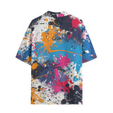 Hawaiian Shirt Colorful Paint Splashes