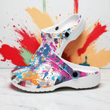 Classic Clogs Colorful Paint Splashes