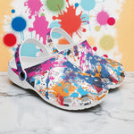 Classic Clogs Colorful Paint Splashes