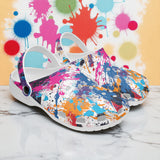 Classic Clogs Colorful Paint Splashes