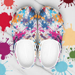 Classic Clogs Colorful Paint Splashes