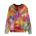 Men's Zip Up Hoodie Colorful Paint Splashes