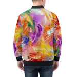 Bomber Jacket Colorful Paint Splashes