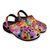 Classic Clogs Colorful Paint Splashes