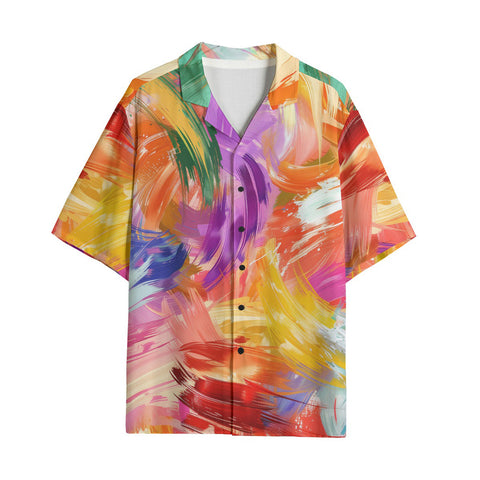 Hawaiian Shirt Colorful Paint Splashes