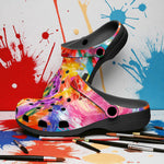 Classic Clogs Colorful Paint Splashes