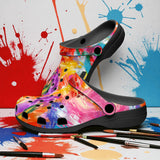 Classic Clogs Colorful Paint Splashes