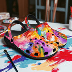 Classic Clogs Colorful Paint Splashes