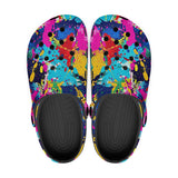 Classic Clogs Colorful Paint Splashes