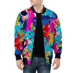 Bomber Jacket Colorful Paint Splashes