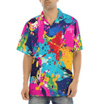 Hawaiian Shirt Colorful Paint Splashes
