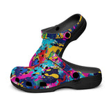 Classic Clogs Colorful Paint Splashes