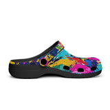 Classic Clogs Colorful Paint Splashes