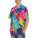 Hawaiian Shirt Colorful Paint Splashes