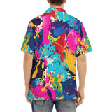 Hawaiian Shirt Colorful Paint Splashes