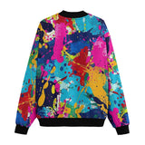 Bomber Jacket Colorful Paint Splashes