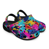 Classic Clogs Colorful Paint Splashes