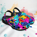 Classic Clogs Colorful Paint Splashes