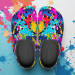 Classic Clogs Colorful Paint Splashes