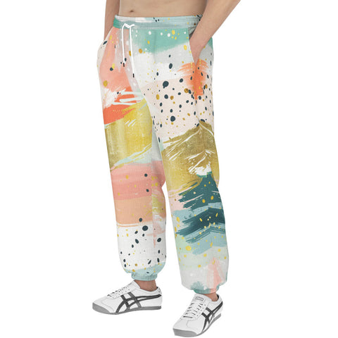 Men's Sweatpants Colorful Paint Splashes