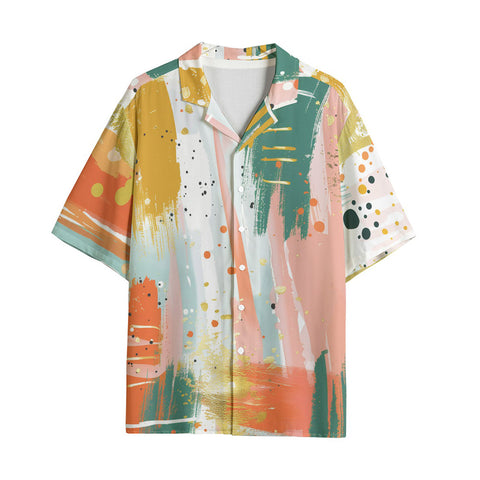 Hawaiian Shirt Colorful Paint Splashes