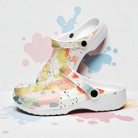 Classic Clogs Colorful Paint Splashes