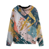 Men's Zip Up Hoodie Colorful Paint Splashes