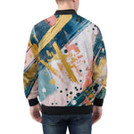 Bomber Jacket Colorful Paint Splashes
