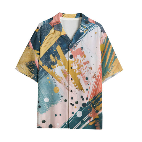 Hawaiian Shirt Colorful Paint Splashes