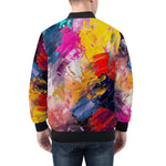 Bomber Jacket Colorful Paint Splashes