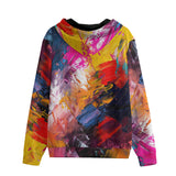 Men's Zip Up Hoodie Colorful Paint Splashes