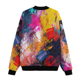 Bomber Jacket Colorful Paint Splashes