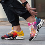 Air Cushion Sneakers Colorful Paint Splashes