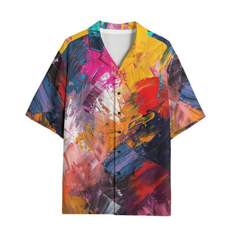 Hawaiian Shirt Colorful Paint Splashes