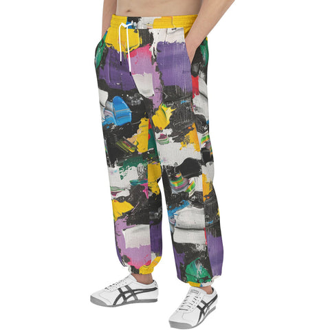 Men's Sweatpants Colorful Paint Splashes