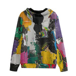 Men's Zip Up Hoodie Colorful Paint Splashes